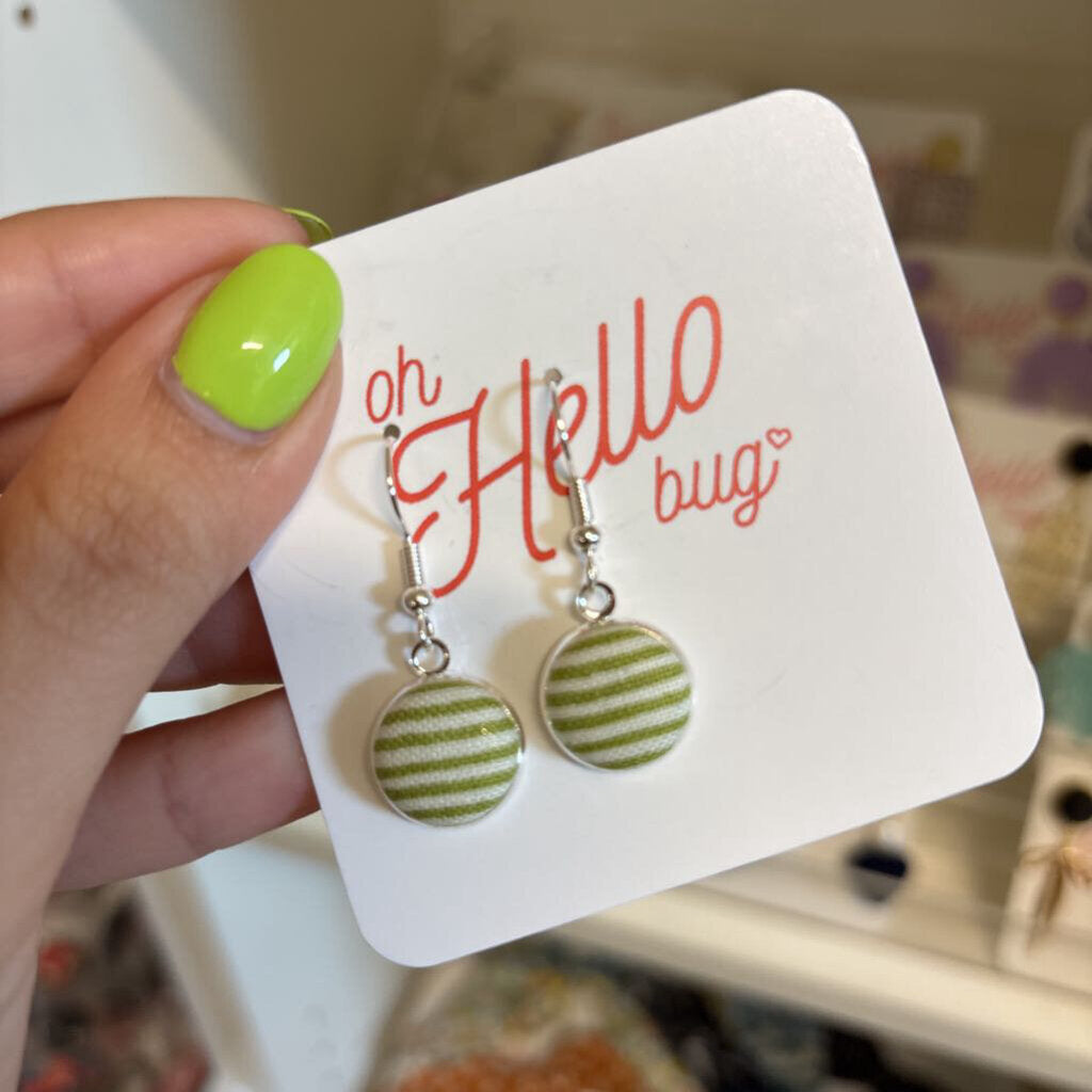 DANGLE EARRINGS - BLACK/GOLD LINES