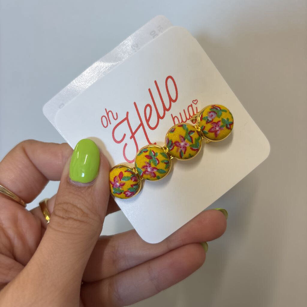 BARRETTES - YELLOW FLOWERS