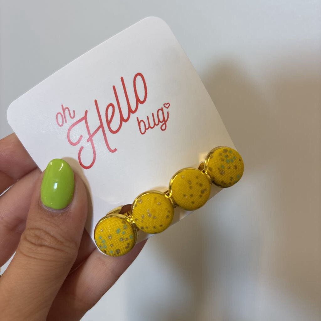 BARRETTES - YELLOW SPECKLE