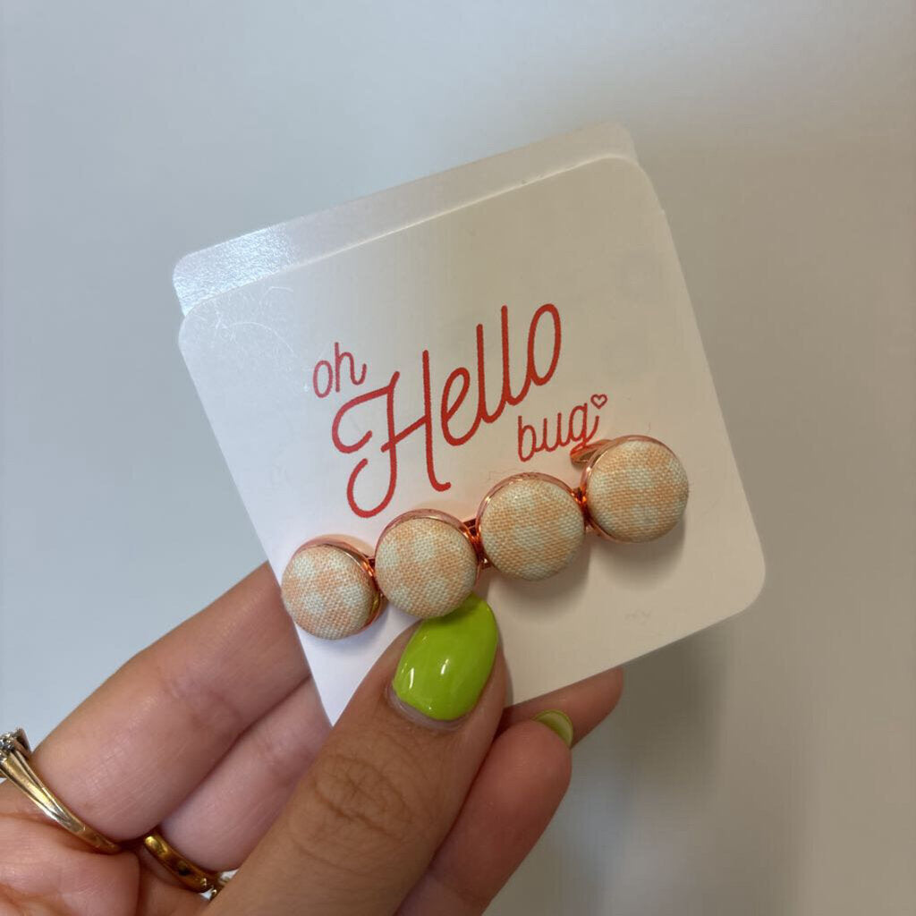 BARRETTES - PINK GINGHAM