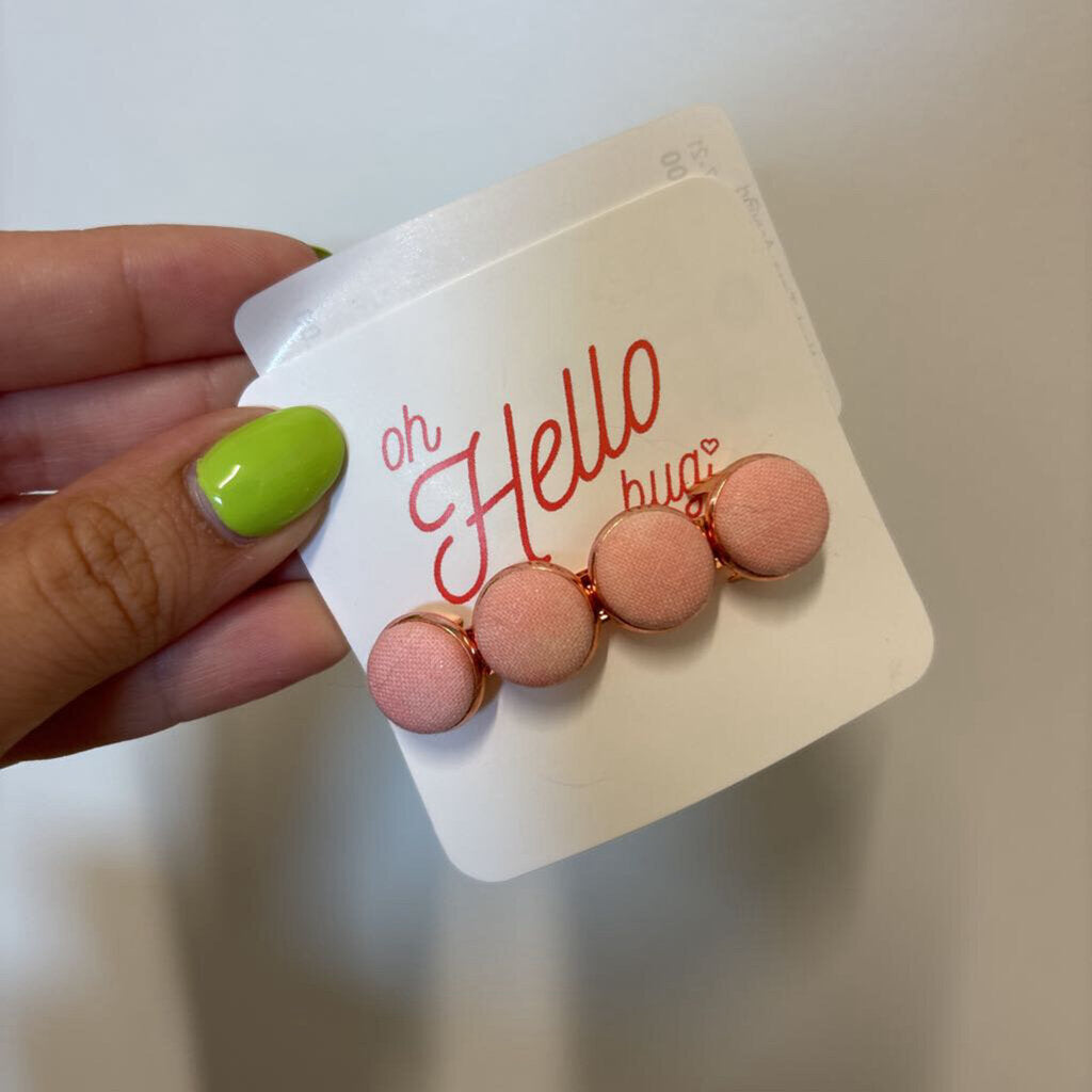 BARRETTES - SOLID PINK