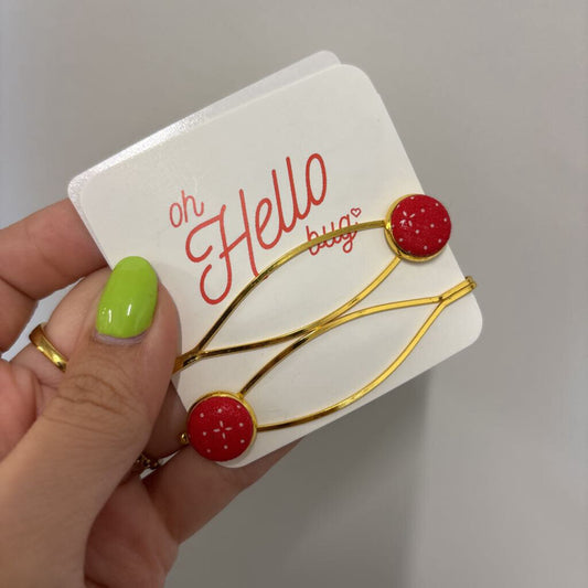 HAIR PINS - RED DOT