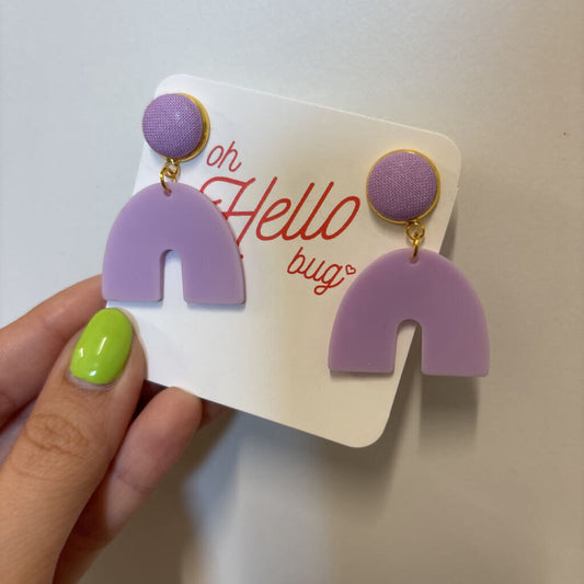 STATEMENT EARRINGS - PURPLE ARCH