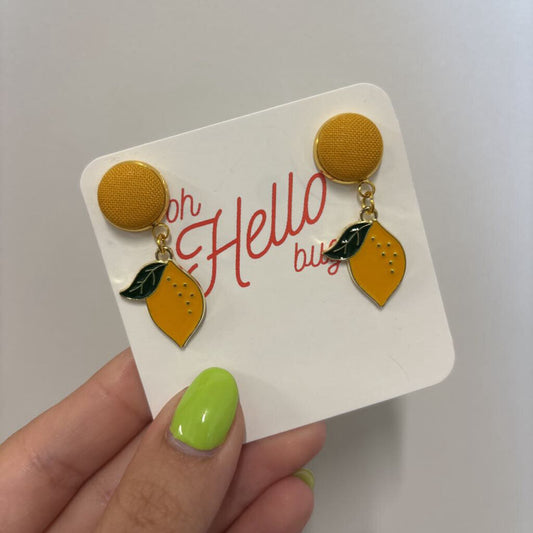 STATEMENT EARRINGS - LEMON