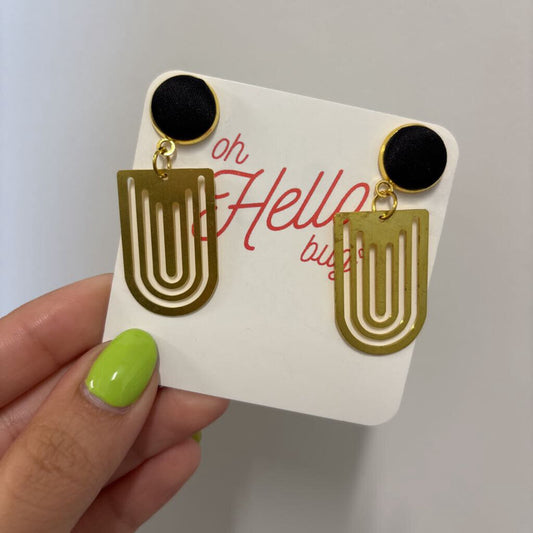 STATEMENT EARRINGS - BLACK WATERFALL