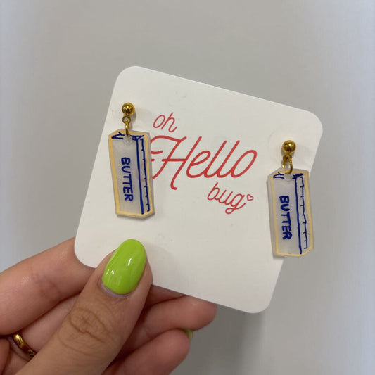 FOLKART EARRINGS - BUTTER