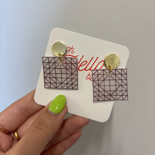 FOLKART EARRINGS - GRID