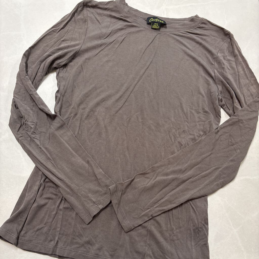 LONG SLEEVE GREY TOP