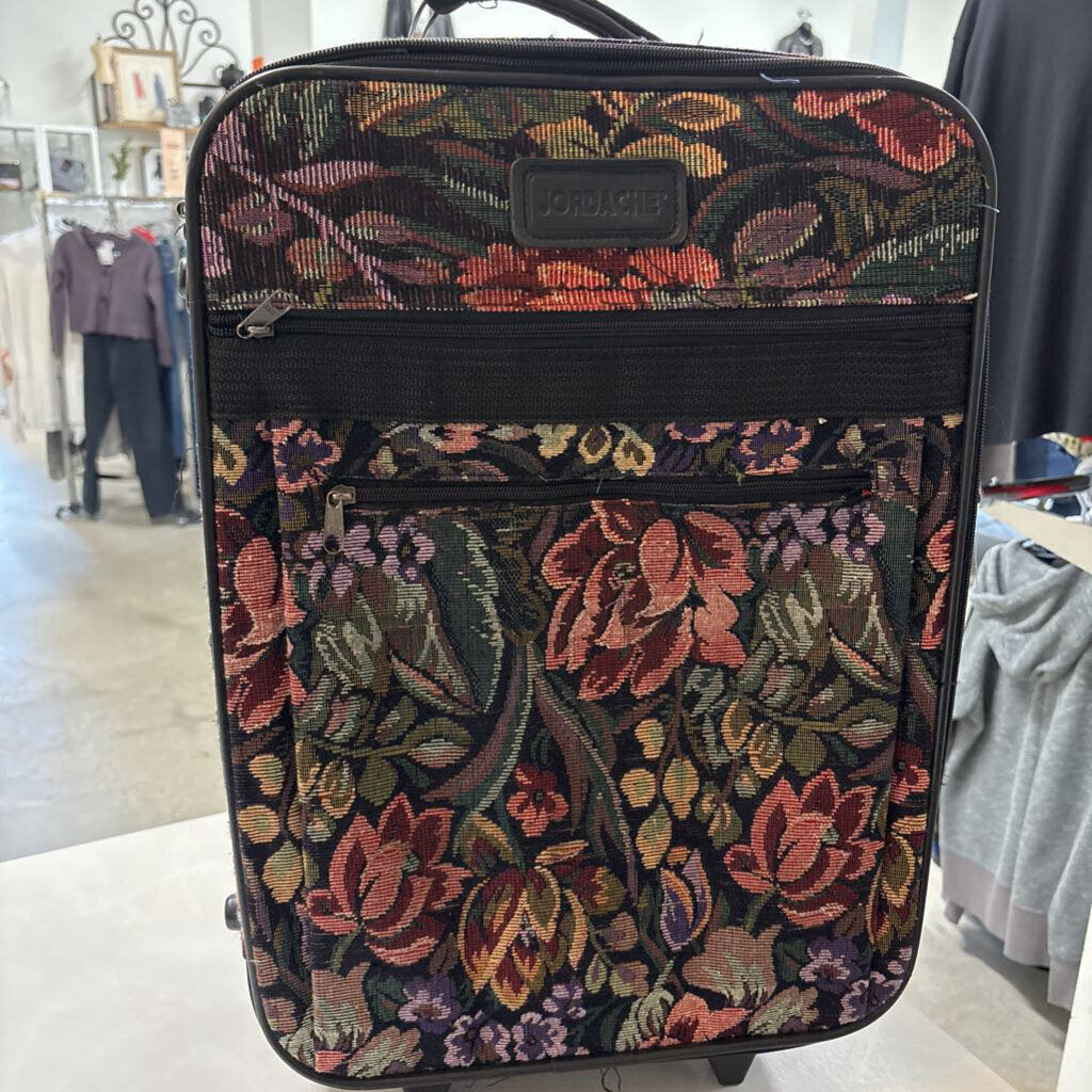 VTG FLORAL TAPESTRY LUGGAGE