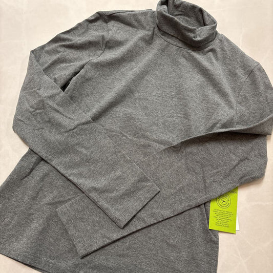 NWT GREY COTTON TURTLENECK TOP