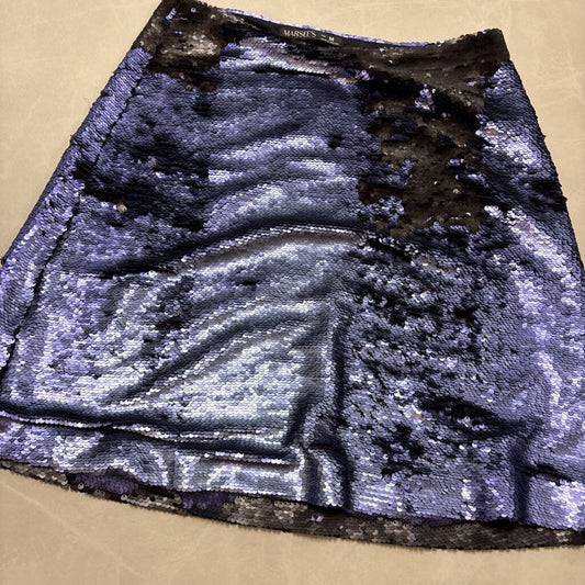 PURPLE TWO-TONED SEQUINS SKIRT