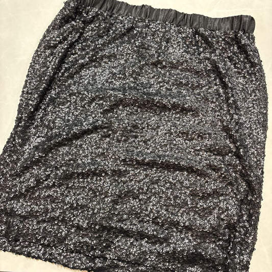 LANE BRYANT A-LINE BLACK SEQUINS SKIRT
