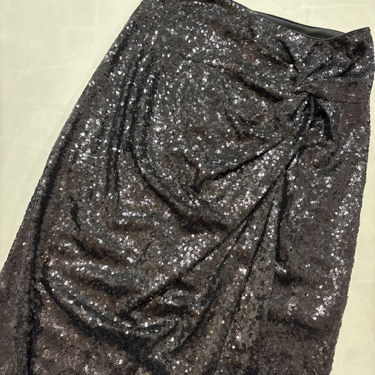 NWT JAI SEQUINS BLACK SKIRT W/SLIT DETAIL