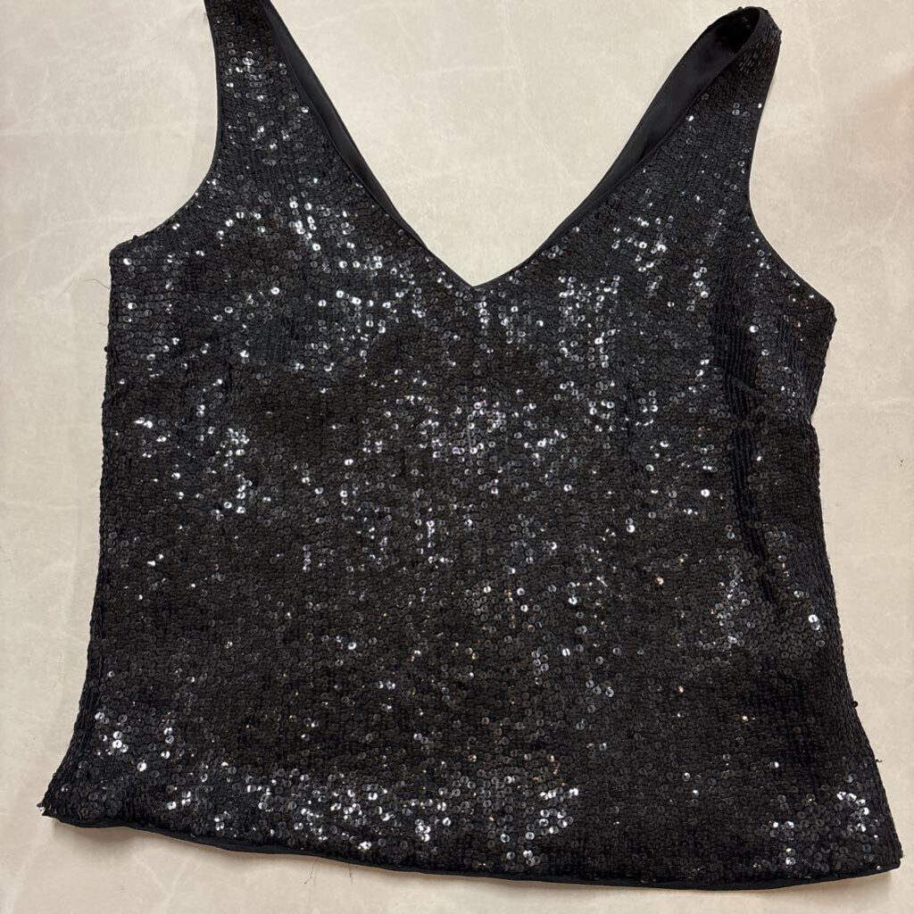 BLACK SEQUINS TANK