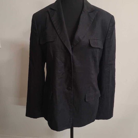 BLACK LINEN BLAZER