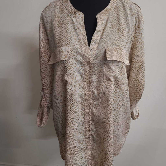 SNAKESKIN PRINT BLOUSE