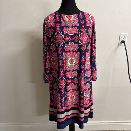 BRIGHT FLORALS PATTERNED DRESS