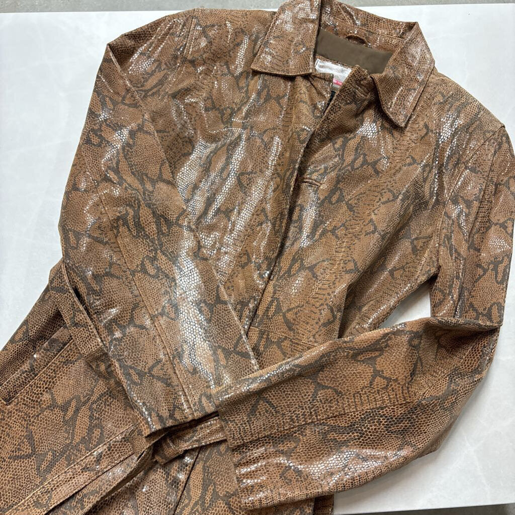 BRANDON THOMAS SNAKESKIN LEATHER JACKET