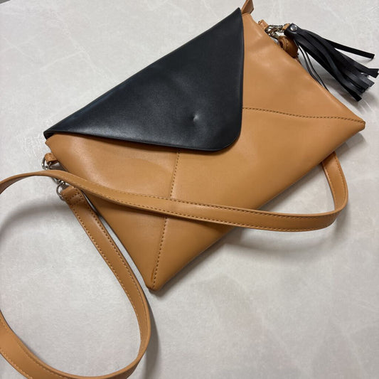 BROWN & BLACK ENVELOPE PURSE