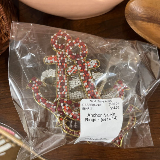 Anchor Napkin Rings - (set of 4)