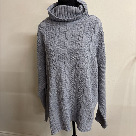 COTTON COUNTRY BLUE KNIT SWEATER