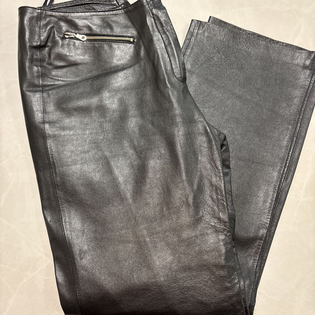NEVA BLACK LEATHER PANTS