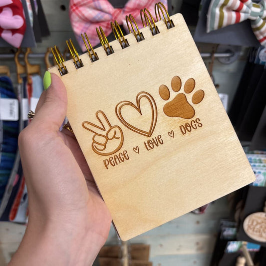 Notebook 4.5 x 5.5 - Peace Love Dogs
