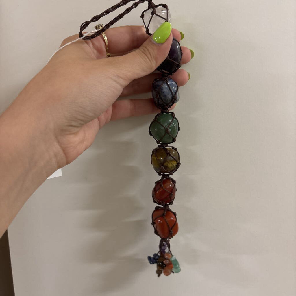 7 CHAKRA NATURAL GEMSTONE TASSEL