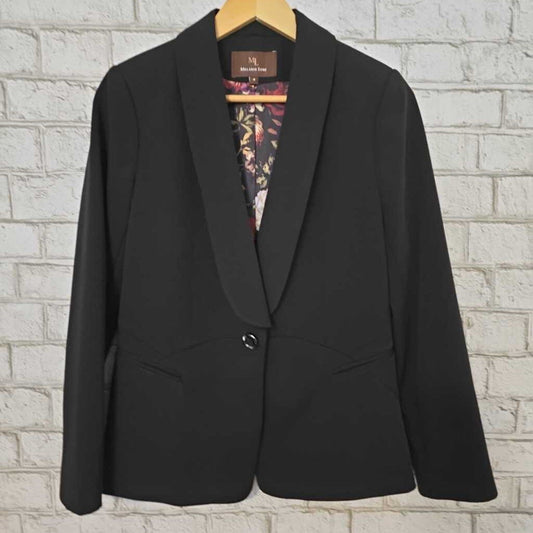 Melanie Lyne Black Floral Blazer