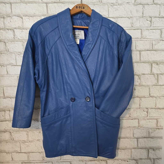 The Old Mill Blue Vintage Leather Jacket