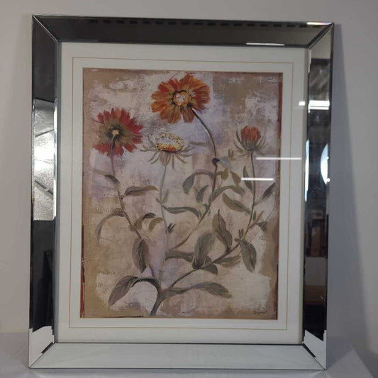 RAIN FLOWER BY DYSART W/ MIRRORED FRAME
