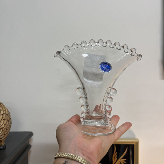 VTG 1930'S IMPERIAL GLASS CANDLEWICK FAN VASE