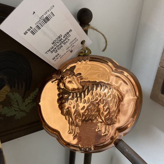 VTG. SOLID COPPERWARE SHEEP MOLD/WALL DECOR
