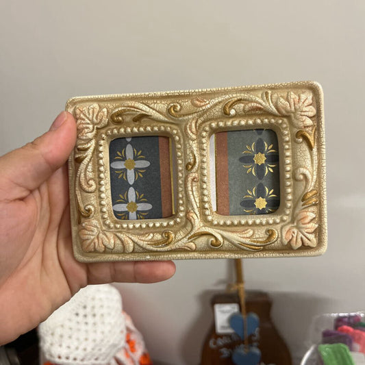 Cream/Gold Double Frame