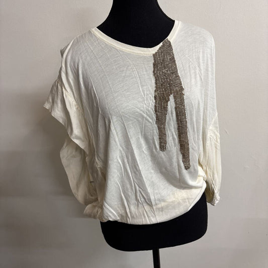 BEADED AYSMMETRICAL TOP
