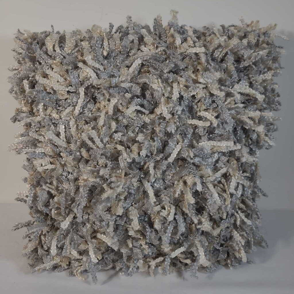 GREY & TAUPE RAG PILLOW