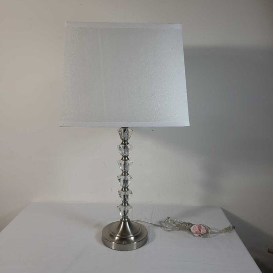 SILVER & ACRYLIC TABLE LAMP