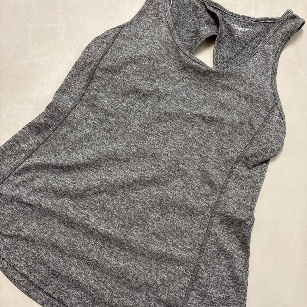 OPEN-BACK GREY WORKOUT TANK