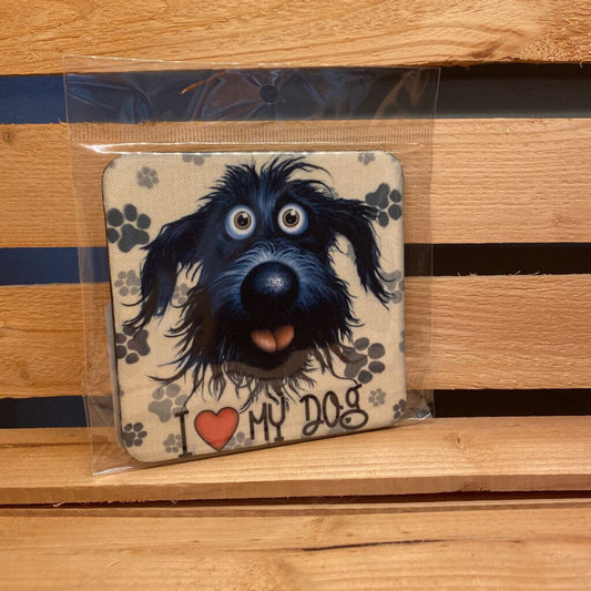 COASTER - I LOVE MY DOG (BLK DOG)