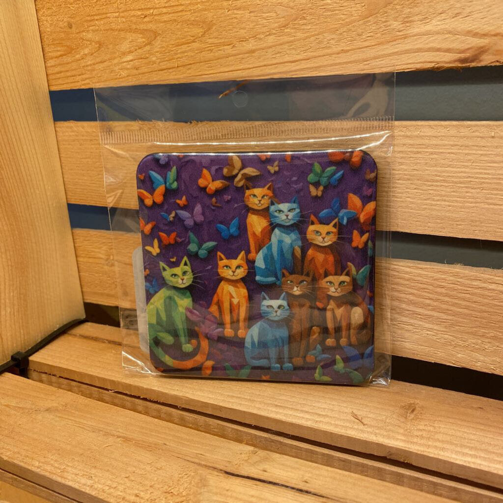 COASTER - MULTIPLE CATS (PURPLE)