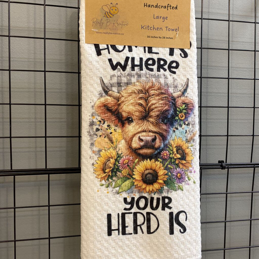 TOWEL - HOME IS WHERE (HERD)