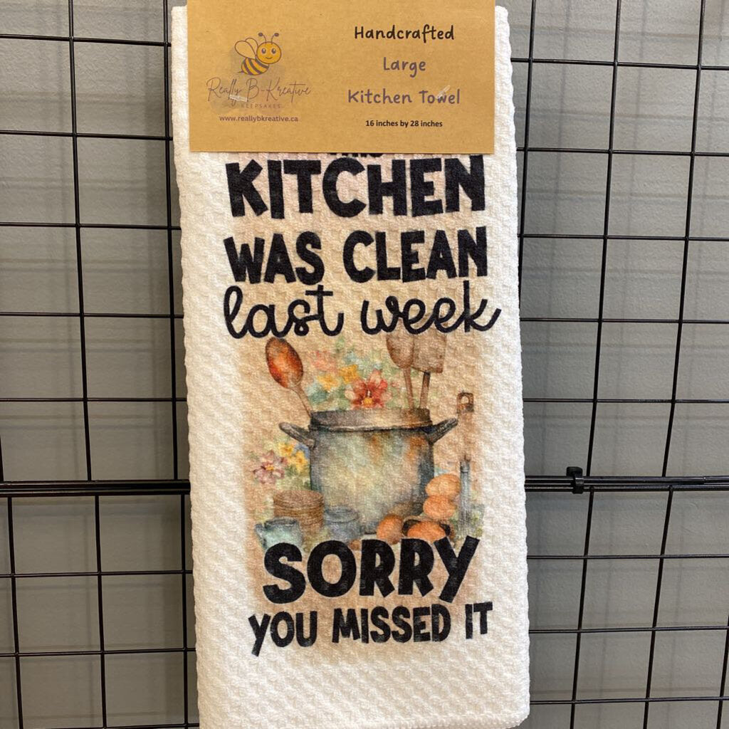 TOWEL - THIS KITCHEN WAS CLEAN