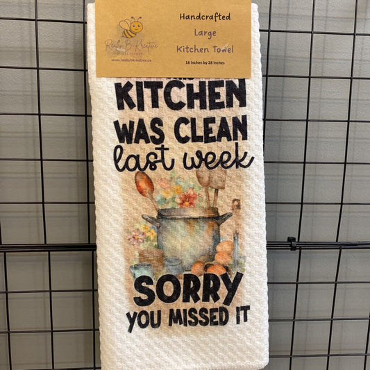 TOWEL - THIS KITCHEN WAS CLEAN