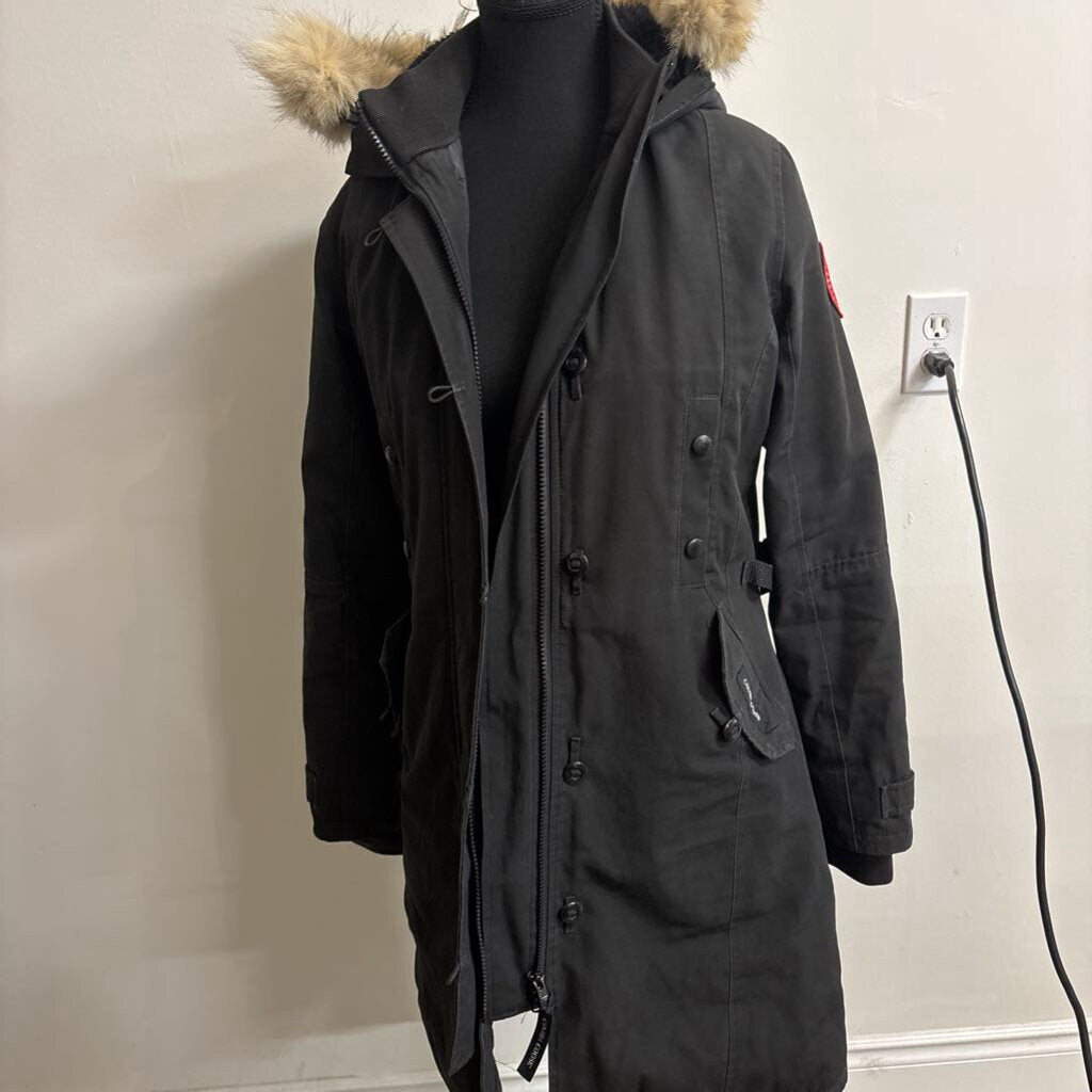 CANADA GOOSE - BLACK KENSINGTON PARKA