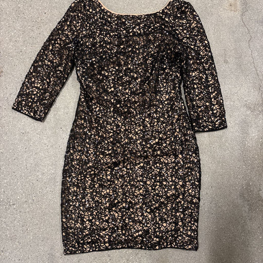 ADIAN MATTOX BEADED SHEATH DRESS