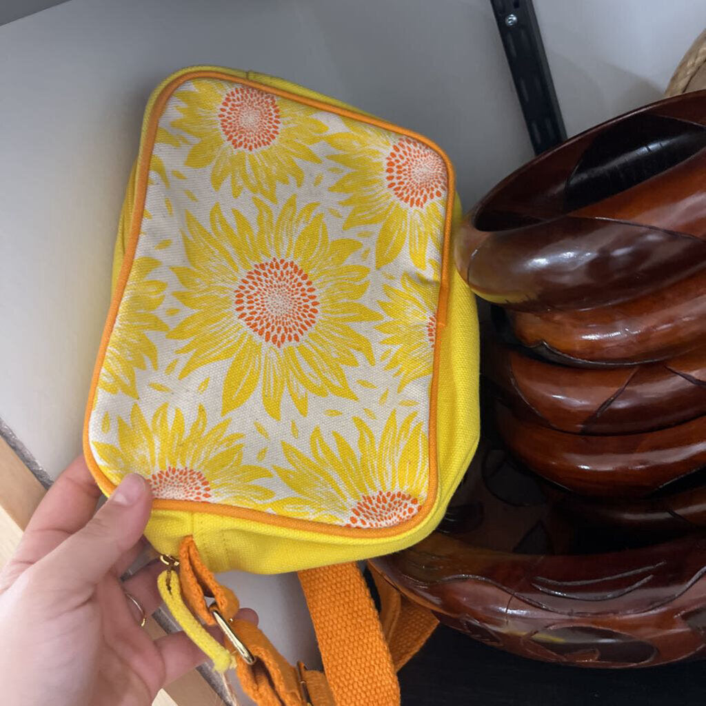 SUNFLOWER CANVAS CROSSBODY TOTE