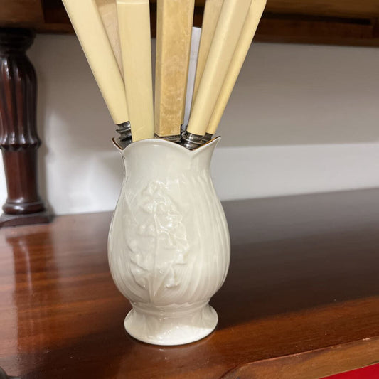 Vintage Belleek Ireland Kylemore Lily of the Valley Vase