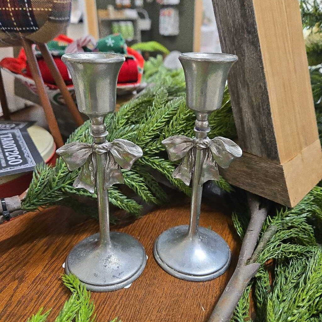 Seagull Pewter Candlesticks