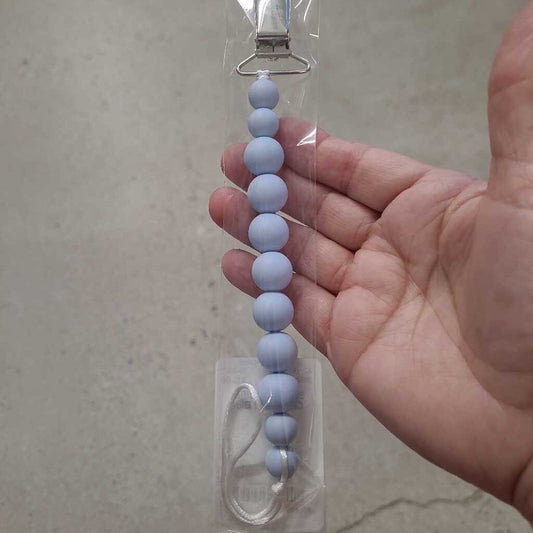 Silicone Pacifier Clip - Light Blue