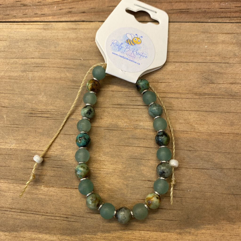 BRACELET - (A) AFRICAN TURQ, ADVENTURINE